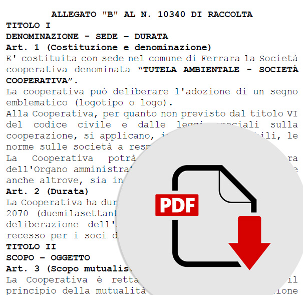 scarica lo statuto